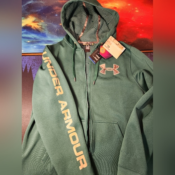 Under Armour Zip Hoodie Mossy Oak Green - Picture 1 of 16